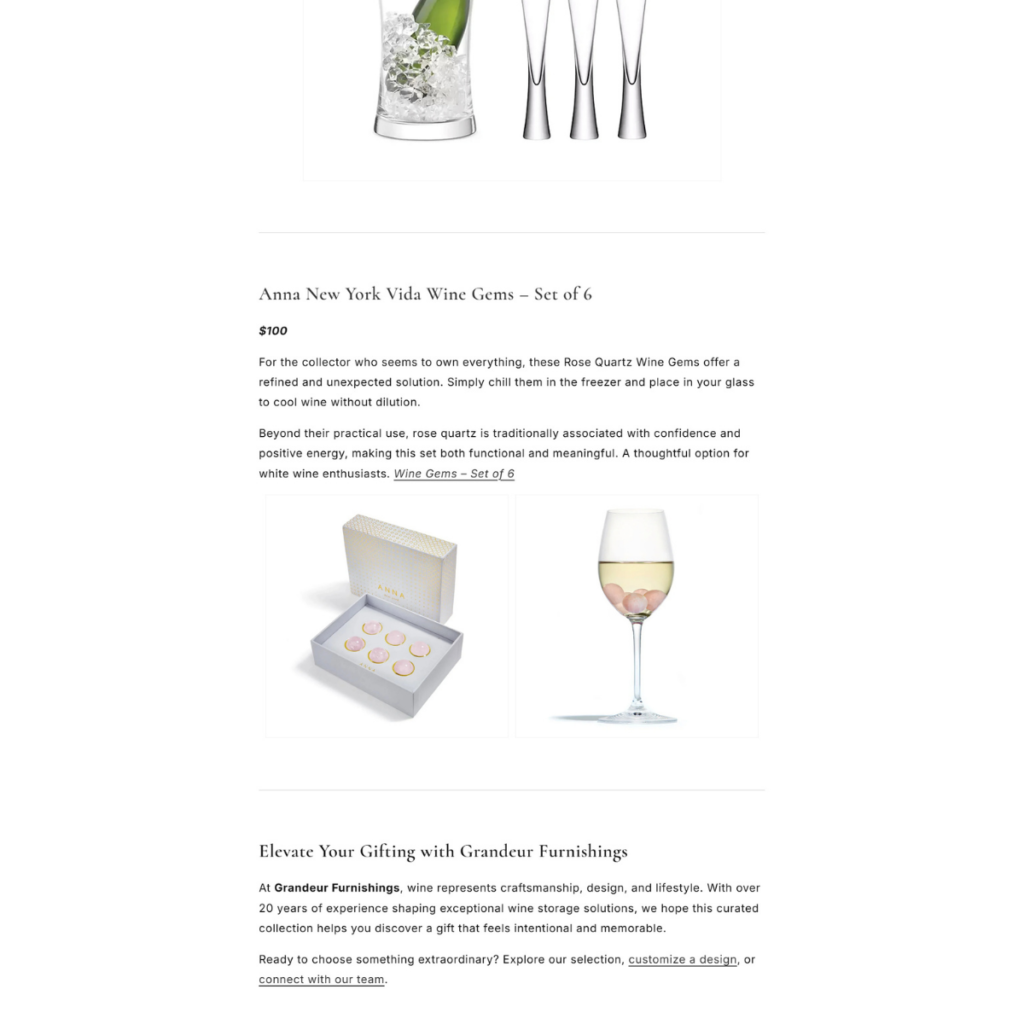 Grandeur Furnishings Blog page