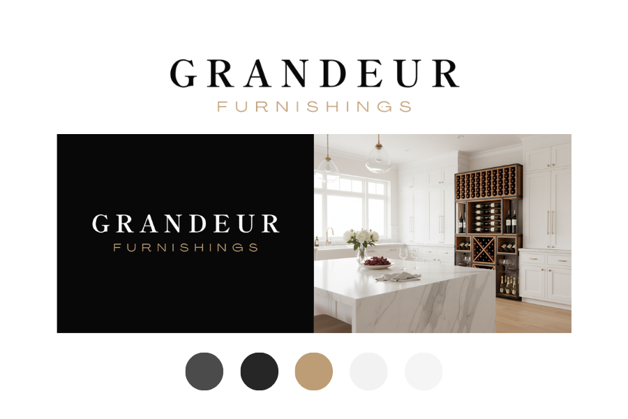 grandeur furnishings branding board