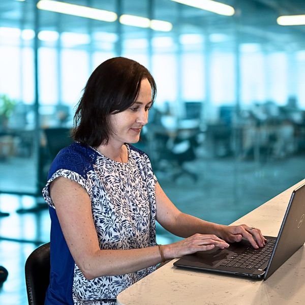 Kathy Working at desk