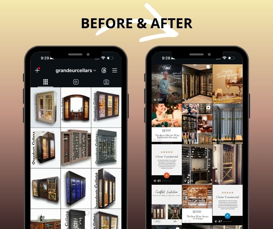 before and after social