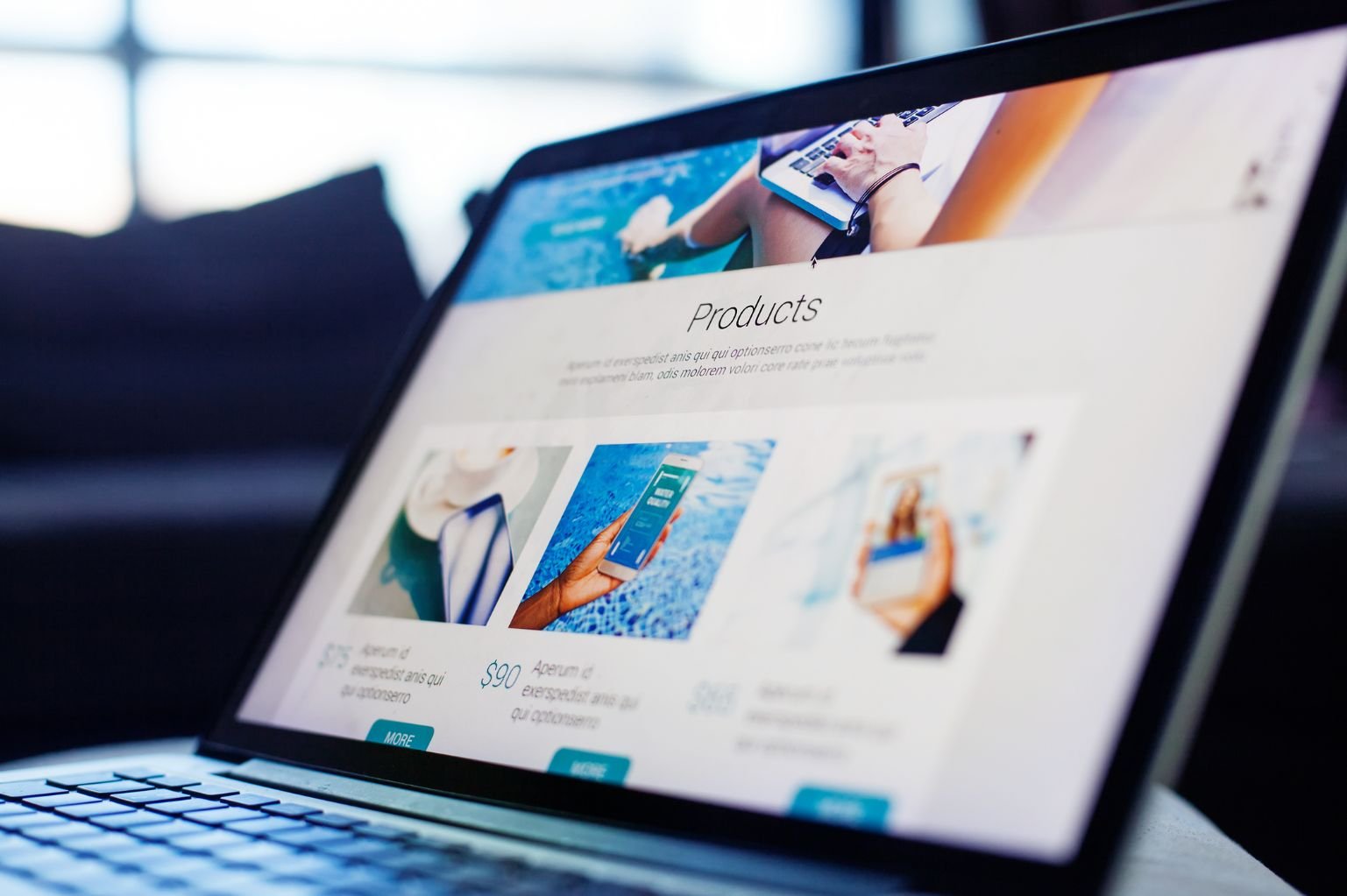 website closeup